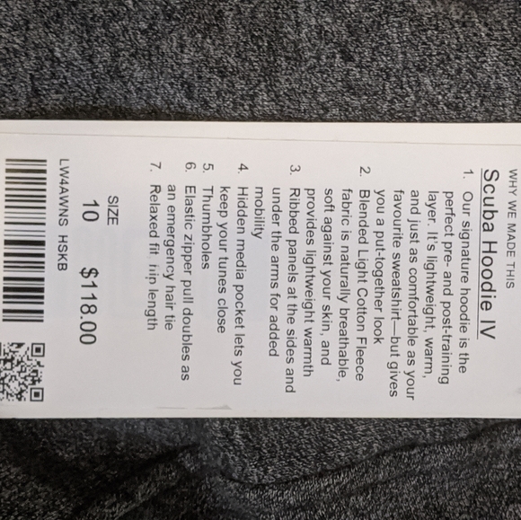 NWOT Lululemon Zip-Up Sweatshirt - Picture 4 of 6